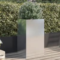 VidaXL Plantenbak 42x38x75 cm roestvrij staal zilverkleurig
