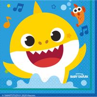 32x stuks Baby Shark servetten 33 x 33 cm