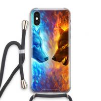 Fire & Ice: iPhone XS Transparant Hoesje met koord