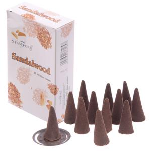 Wierook kegeltjes - geur sandelhout - cones - 15x stuks