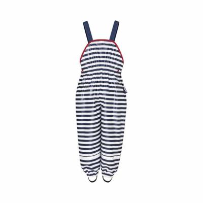 Playshoes regenbroek verstelbaar gestreept Marine Wit-140