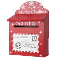 Brievenbus/mailbox - van de kerstman - rood - 30 x 20 x 9,5 cm - Merry Christmas Brievenbus/mailbox - van de kerstman - rood - 30 x 20 x 9,5 cm - Merry Christmas