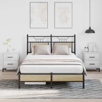 Bedframe zonder matras hout sonoma eikenkleurig 120x200 cm