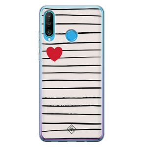 Huawei P30 Lite siliconen hoesje - Heart queen