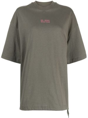 izzue t-shirt en coton à imprimé graphique - Vert