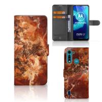 Motorola G8 Power Lite | Bookcase | Marmer Bruin