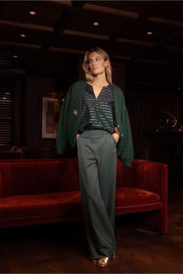 Lexie sparkle trousers - bottle green/silver - 13325
