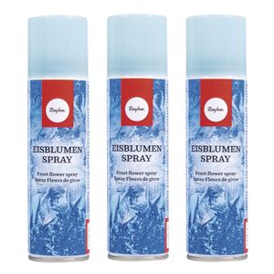 IJsbloemen raam spray - 3x - spuitbus - 150 ml