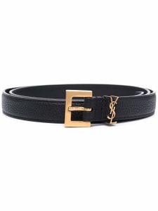 Saint Laurent ceinture à boucle carrée - Noir