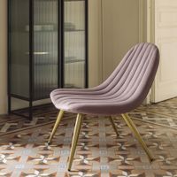 Kave Home Fauteuil 'Marlene' Velvet, kleur Roze - thumbnail