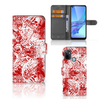 Telefoonhoesje met Naam OPPO A53 | OPPO A53s Angel Skull Rood