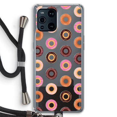 Donuts: Oppo Find X3 Transparant Hoesje met koord