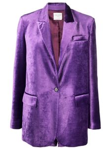 Forte Forte blazer en velours à simple boutonnage - Violet