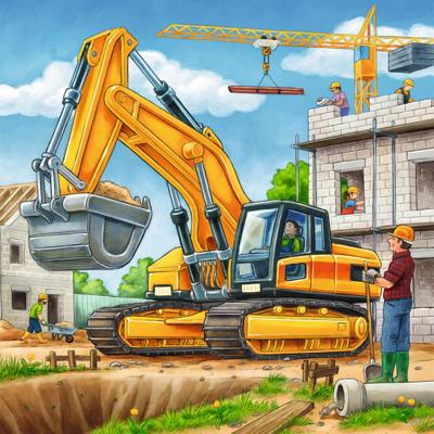 Ravensburger - grote bouwvoertuigen 3x49st.