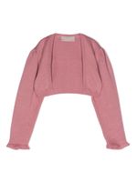 La Stupenderia cardigan en cachemire à bords nervurés - Rose