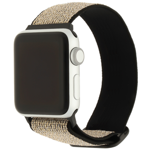 Apple Watch Nylon Solo Bandje - Glitter Zwart Goud - Geschikt voor 38mm/40mm/41mm