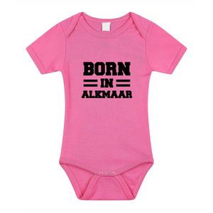 Born in Alkmaar cadeau baby rompertje roze meisjes 92 (18-24 maanden)  -