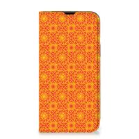 iPhone 14 Hoesje met Magneet Batik Oranje - thumbnail