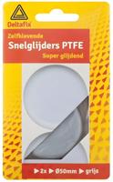 Teflonglijders rond 50mm grijs 2st - Deltafix