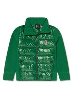 Moncler Enfant sweat zippé à design matelassé - Vert - thumbnail