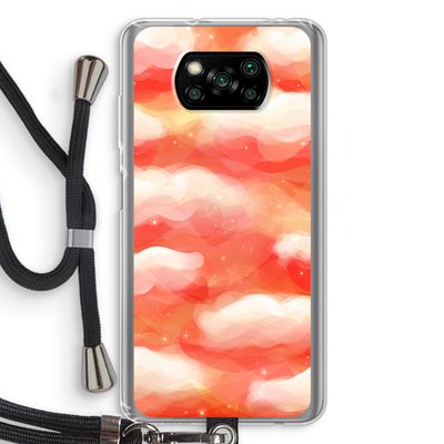 Lichte Wolken: Xiaomi Poco X3 Pro Transparant Hoesje met koord