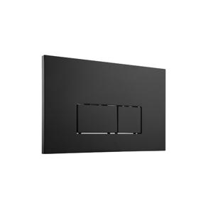 Bedieningsplaat Qeramiq Push Met DualfFush Frontbediening Kunststof Mat Zwart Qeramiq