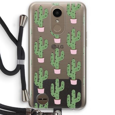 Cactus Lover: LG K10 (2017) Transparant Hoesje met koord