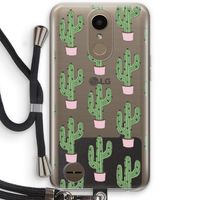Cactus Lover: LG K10 (2017) Transparant Hoesje met koord