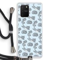 Poezen: Samsung Galaxy S10 Lite Transparant Hoesje met koord