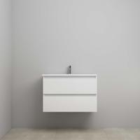 On-Line Onderkast - 80 cm - Voorgemonteerd - Acryl Wastafel - 1 Kraangat - Hoogglans Wit