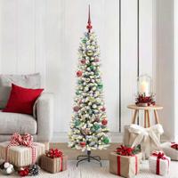 VidaXL Kunstkerstboom met 150 led wit 150 cm pvc en metaal en plastic