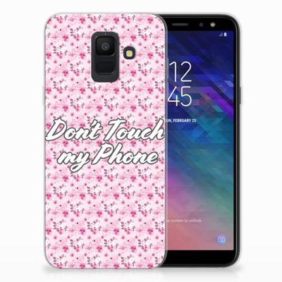 Samsung Galaxy A6 (2018) Silicone-hoesje Flowers Pink DTMP Samsung Galaxy A6 (2018) Silicone-hoesje Flowers Pink DTMP