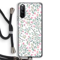 Sierlijke bloemen: Sony Sony Xperia 10 III Transparant Hoesje met koord