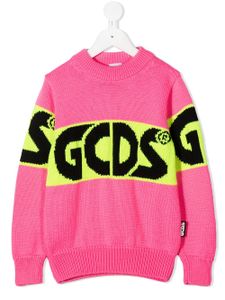 Gcds Kids pull colour block à bande logo - Rose