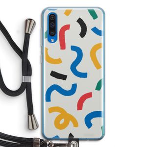 Illustratieve pop 2: Samsung Galaxy A50 Transparant Hoesje met koord