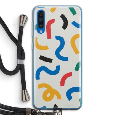 Illustratieve pop 2: Samsung Galaxy A50 Transparant Hoesje met koord