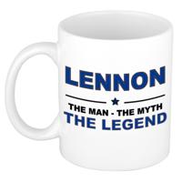 Lennon cadeau mok - man myth legend - naam koffiemok - 300 ml - collega - vaderdag