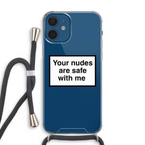 Safe with me: iPhone 12 Transparant Hoesje met koord