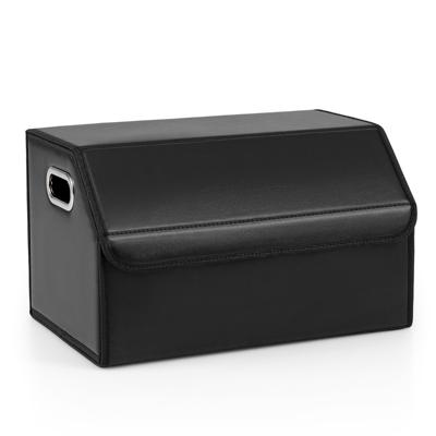 Leren Auto-kofferbakorganizer met Deksel Opvouwbare en Inklapbare Opbergbox met Verwijderbare Scheidingswand en Grote Capaciteit