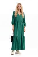 Lange jurk met textuur - GREEN - XXL