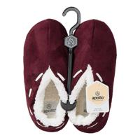Spaanse sloffen/pantoffels - dames - bordeaux rood - polyester - zachte voering