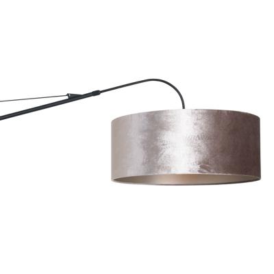 Steinhauer WandlampElegant Classy 50cm zwart met taupe velourse kap - 8134ZW