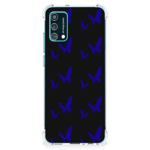 Samsung Galaxy M02s | A02s Doorzichtige Silicone Hoesje Vlinder Patroon