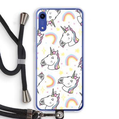 Rainbow Unicorn: Honor Play 8A Transparant Hoesje met koord