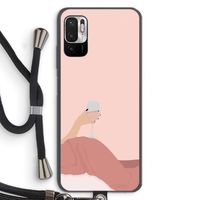 Wine: Xiaomi Redmi Note 10 5G Transparant Hoesje met koord Wine: Xiaomi Redmi Note 10 5G Transparant Hoesje met koord
