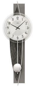 AMS W7458 wandklok met slinger en houtstructuur