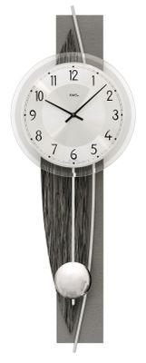 AMS W7458 wandklok met slinger en houtstructuur