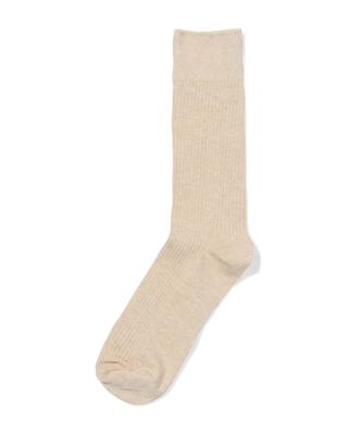 HEMA Herensokken rib beige (beige)