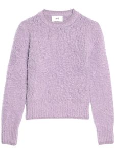 AMI Paris pull à effet brossé - Violet