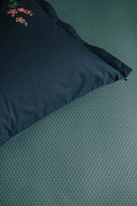 Pip Studio Hoeslaken Thousand Leaves Blauw Grijs 160x200